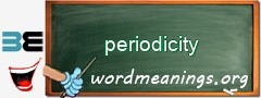 WordMeaning blackboard for periodicity